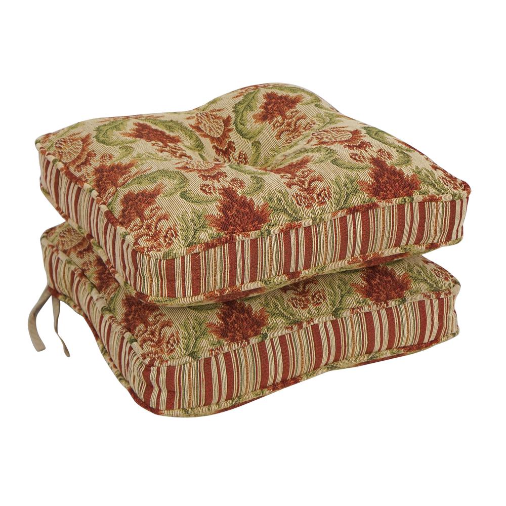 17-inch Premium Tapestry Corded Chair Cushions (Set of 6) CO-917X17CD-S6-COTP-2
