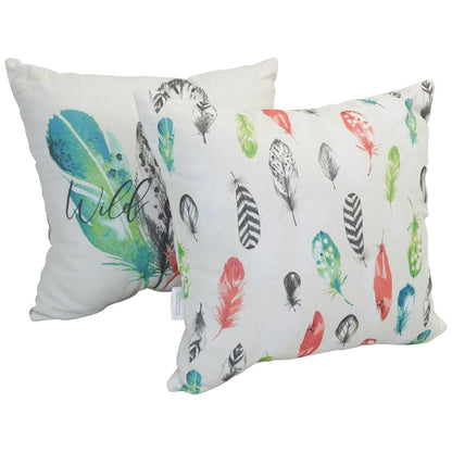Spun Polyester 17-inch Double-sided Outdoor Throw Pillows (Set of 2) CO-JO18-DS-04-S2