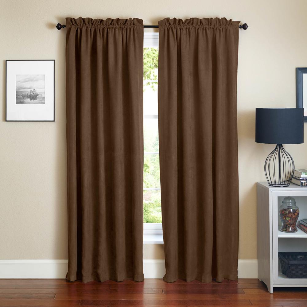 Blazing Needles 84-inch by 52-inch Microsuede Blackout Curtain Panels (Set of 2)