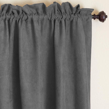 Blazing Needles 84-inch by 52-inch Microsuede Blackout Curtain Panels (Set of 2)