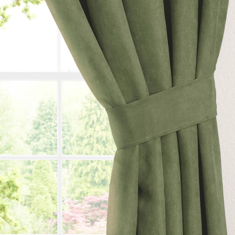 Blazing Needles 84-inch by 52-inch Microsuede Blackout Curtain Panels (Set of 2)