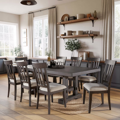 Dusky Ceda Finished Seater Dining Table Set with 8 Chairs for Dining Room