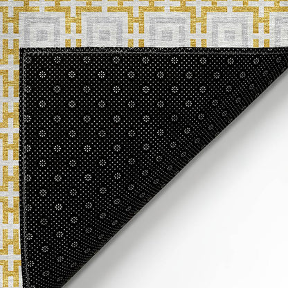 Indoor/Outdoor Marlo MO1 Gold Washable 8' x 10' Rug