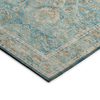 Indoor/Outdoor Marbella MB5 Mediterranean Washable 8' x 8' Round Rug