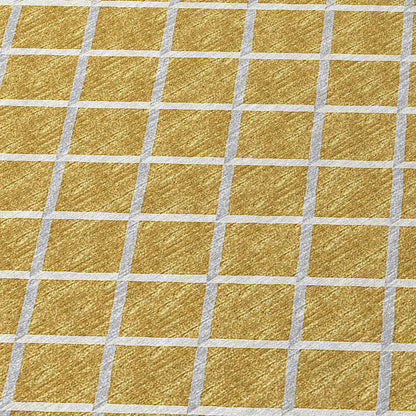 Indoor/Outdoor York YO1 Gold Washable 9' x 12' Rug