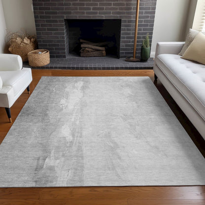 Machine Washable Indoor/Outdoor Chantille Gray 3' x 5' Rug