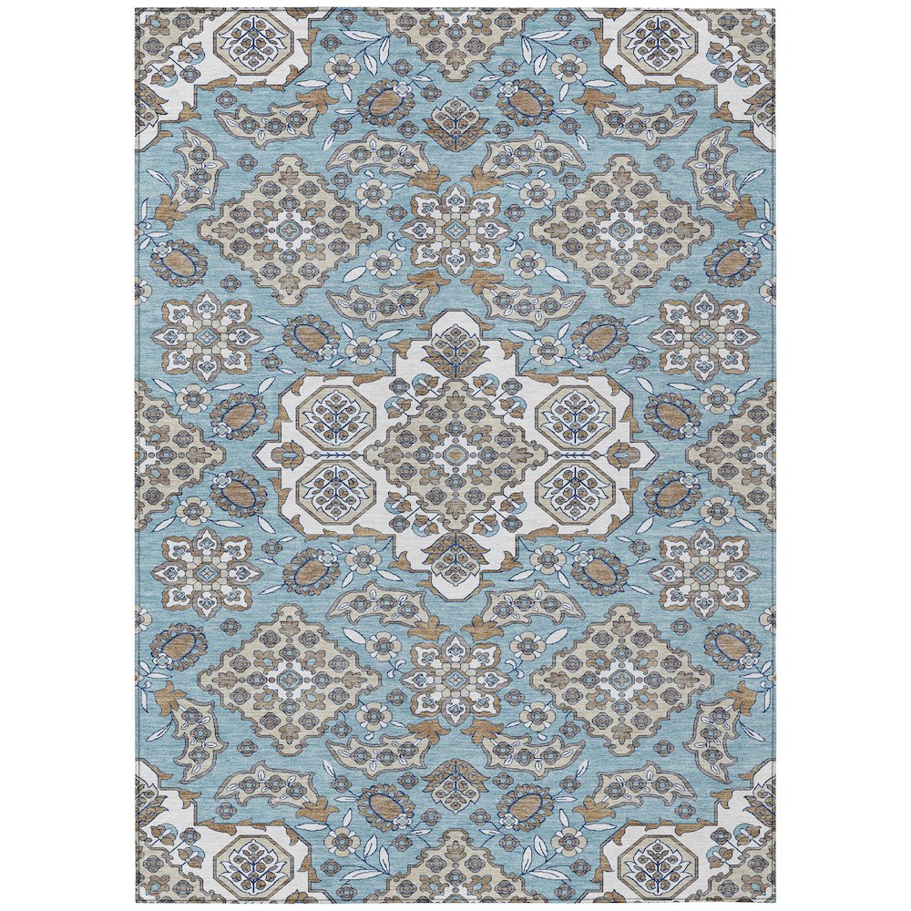 Machine Washable Indoor/Outdoor Chantille Sky 3' x 5' Rug