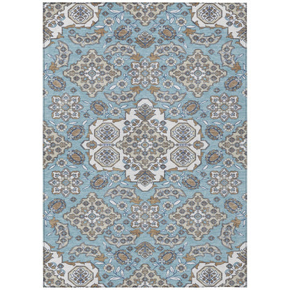 Machine Washable Indoor/Outdoor Chantille Sky 3' x 5' Rug