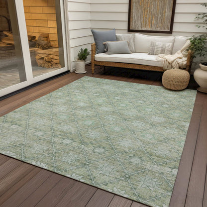 Machine Washable Indoor/Outdoor Chantille Aloe 3' x 5' Rug