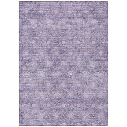 Machine Washable Indoor/Outdoor Chantille Purple 3' x 5' Rug