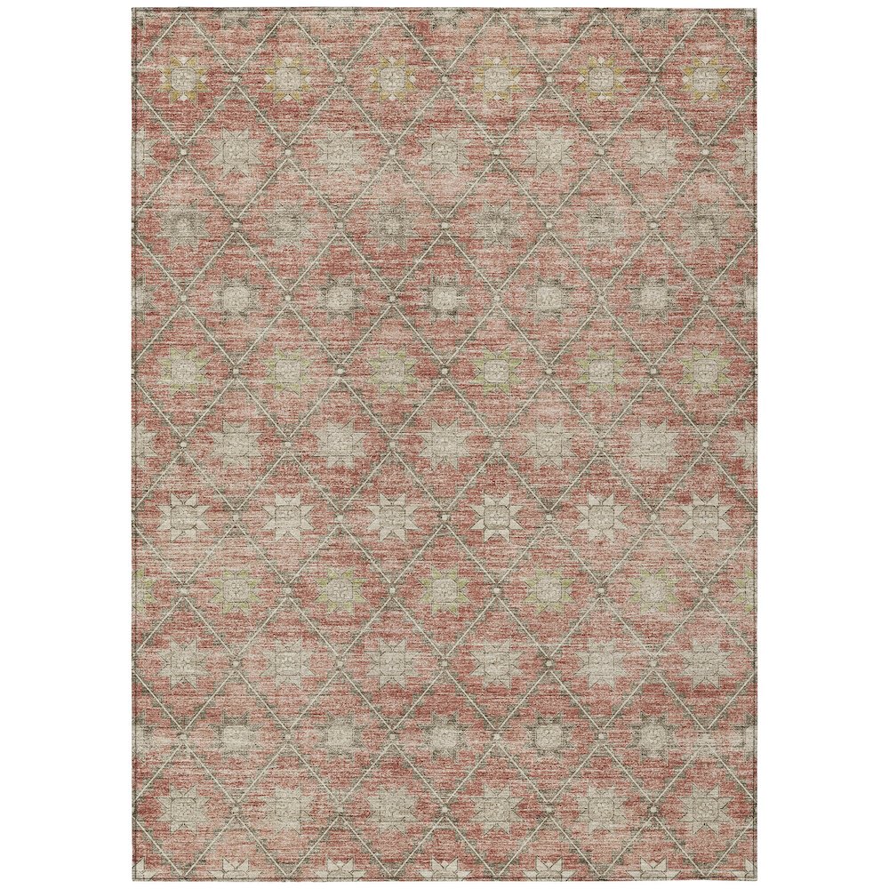 Machine Washable Indoor/Outdoor Chantille Terracotta 3' x 5' Rug