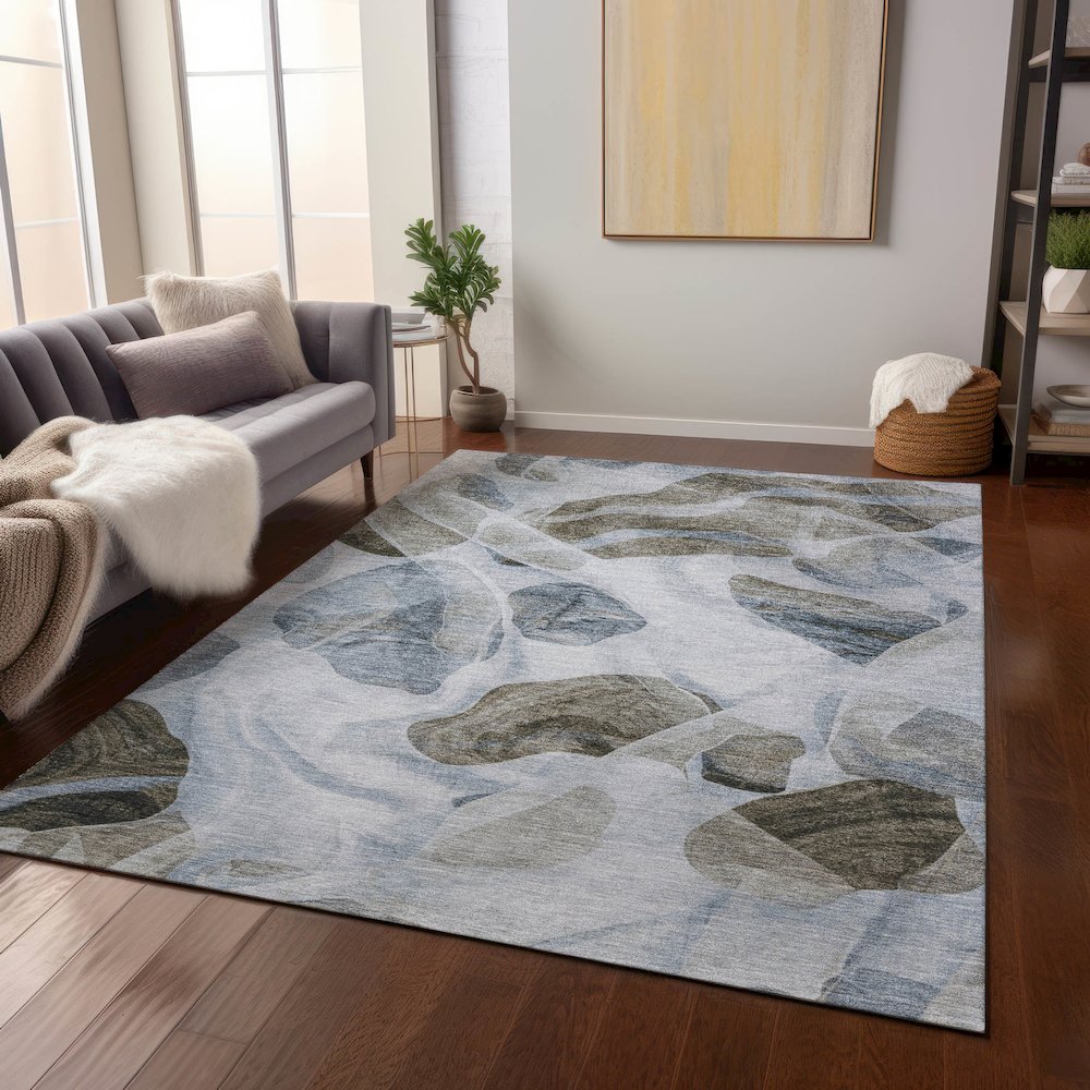 Machine Washable Indoor/Outdoor Chantille Sky 3' x 5' Rug