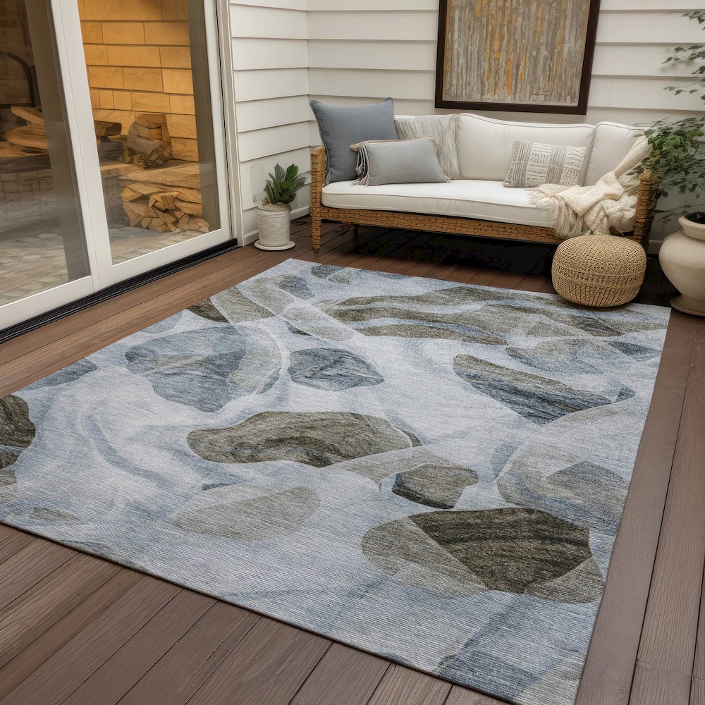 Machine Washable Indoor/Outdoor Chantille Sky 3' x 5' Rug