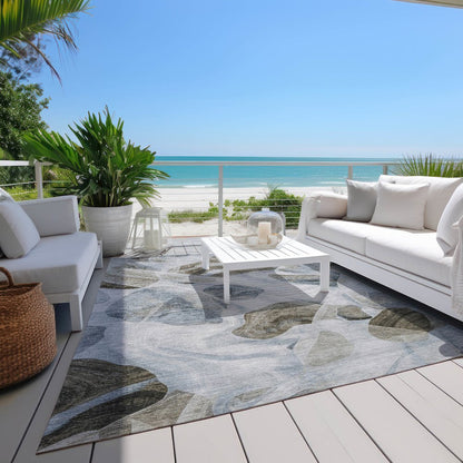 Machine Washable Indoor/Outdoor Chantille Sky 3' x 5' Rug