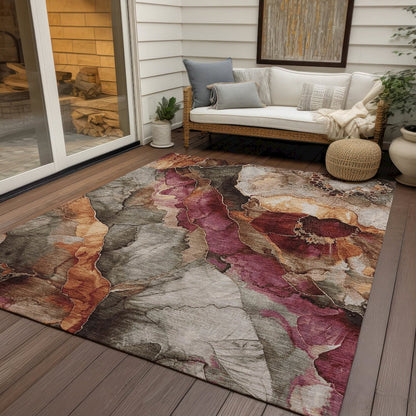 Machine Washable Indoor/Outdoor Chantille Khaki 3' x 5' Rug