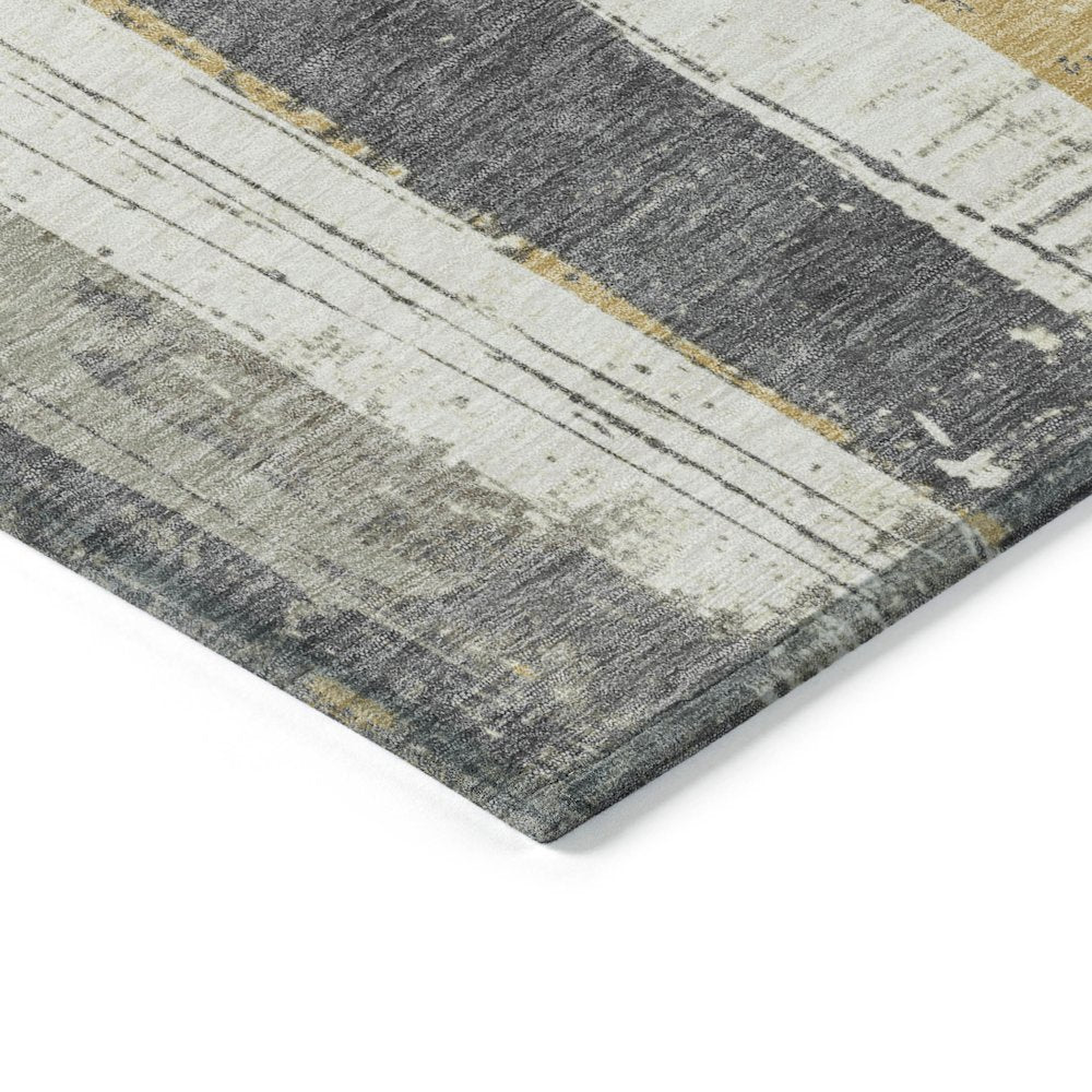 Machine Washable Indoor/Outdoor Chantille Gold 2'3" x 7'6" Runner Rug