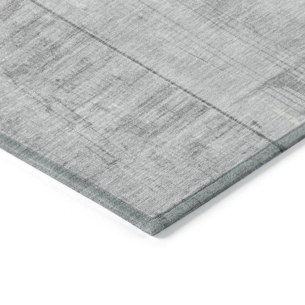 Machine Washable Indoor/Outdoor Chantille Gray 2'3" x 7'6" Runner Rug