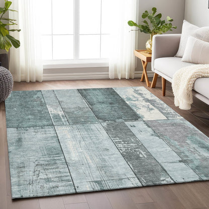 Machine Washable Indoor/Outdoor Chantille Seafoam 3' x 5' Rug