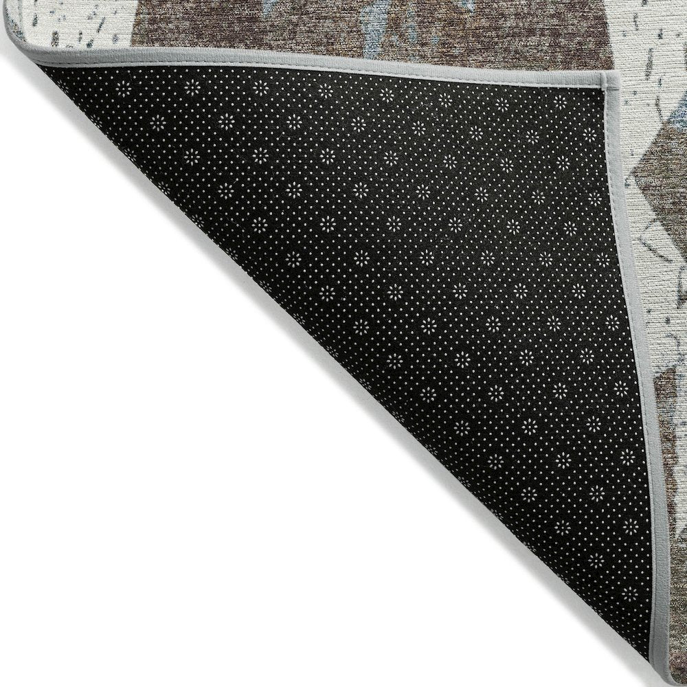 Machine Washable Indoor/Outdoor Chantille Brown 2'3" x 7'6" Runner Rug