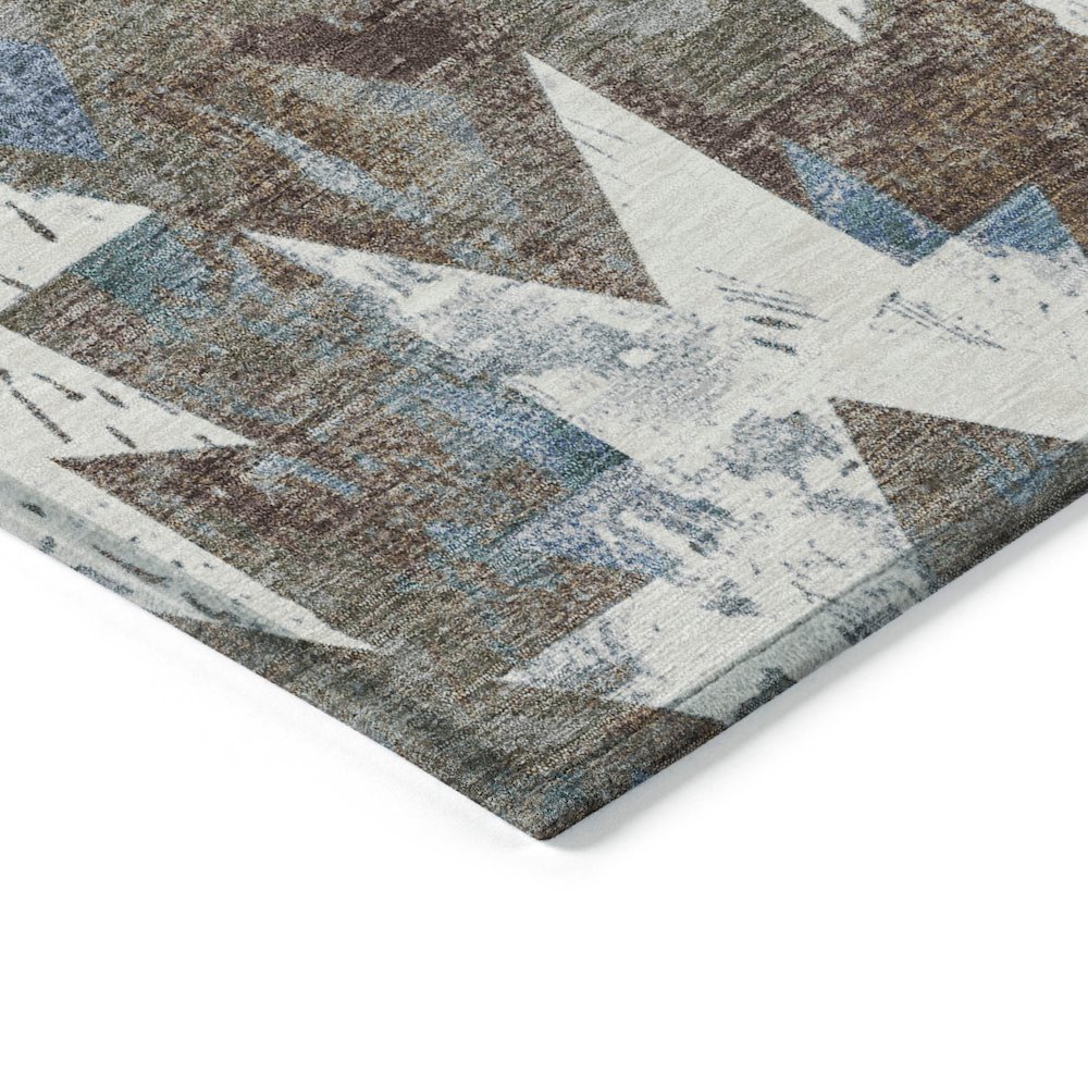 Machine Washable Indoor/Outdoor Chantille Brown 2'3" x 7'6" Runner Rug