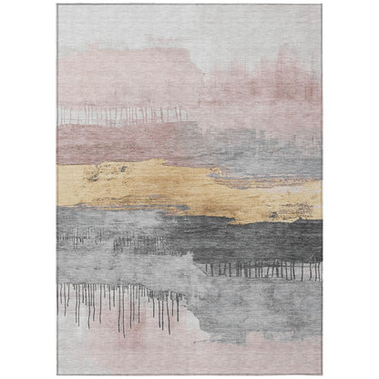 Machine Washable Indoor/Outdoor Chantille Blush 3' x 5' Rug
