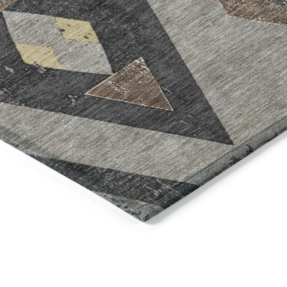 Machine Washable Indoor/Outdoor Chantille Taupe 2'3" x 7'6" Runner Rug