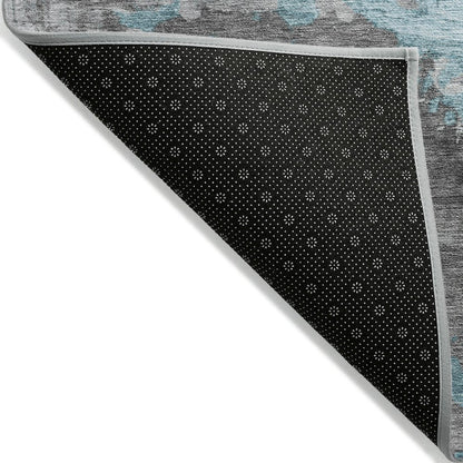 Machine Washable Indoor/Outdoor Chantille Teal 2'3" x 7'6" Runner Rug