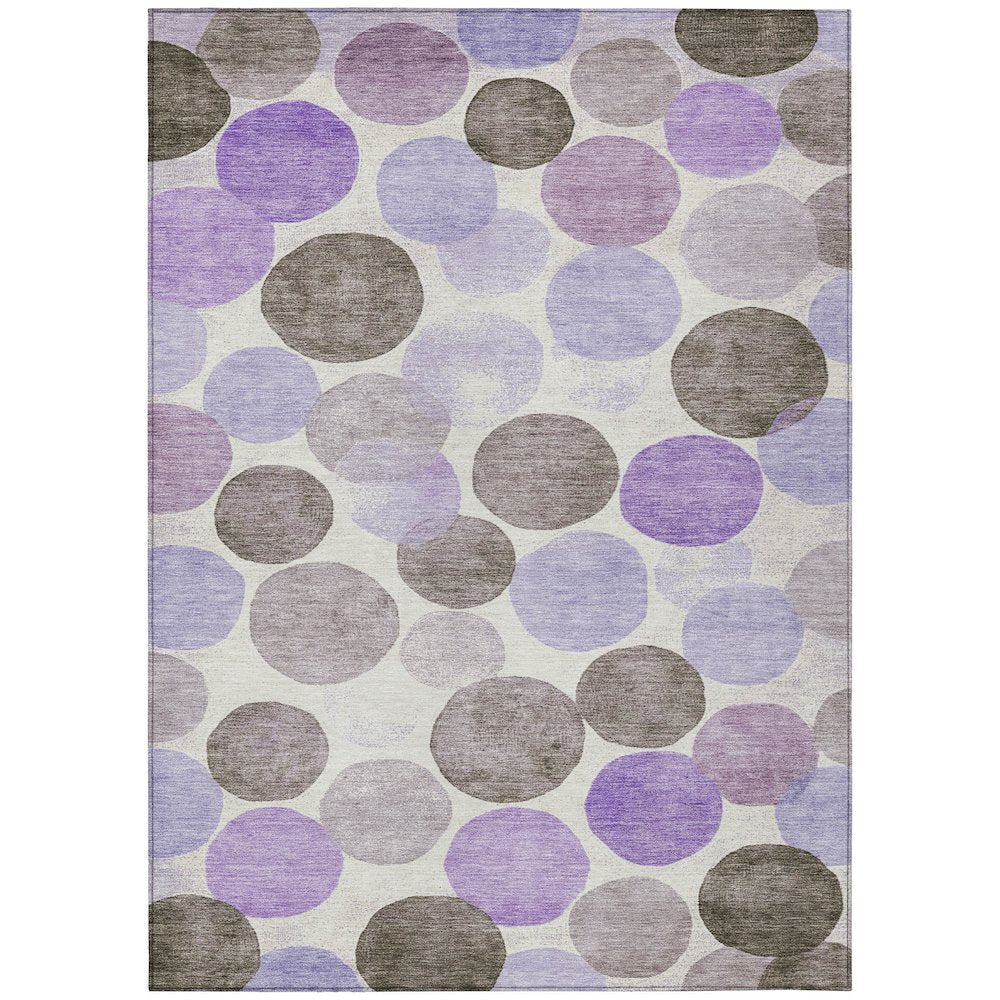 Machine Washable Indoor/Outdoor Chantille Purple 3' x 5' Rug