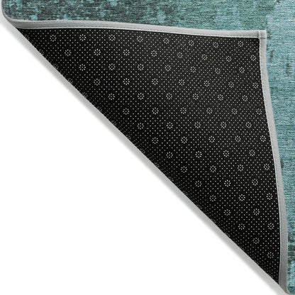 Machine Washable Indoor/Outdoor Chantille Teal 2'3" x 7'6" Runner Rug