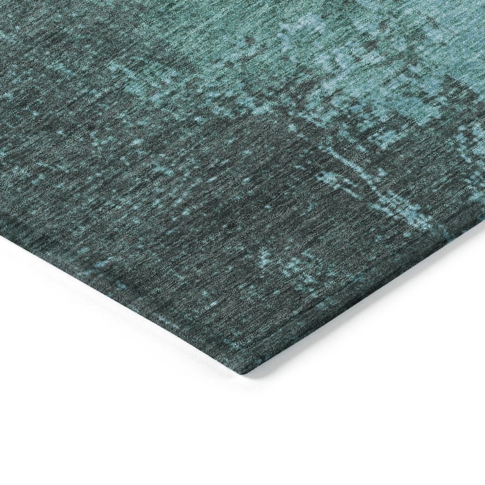 Machine Washable Indoor/Outdoor Chantille Teal 2'3" x 7'6" Runner Rug