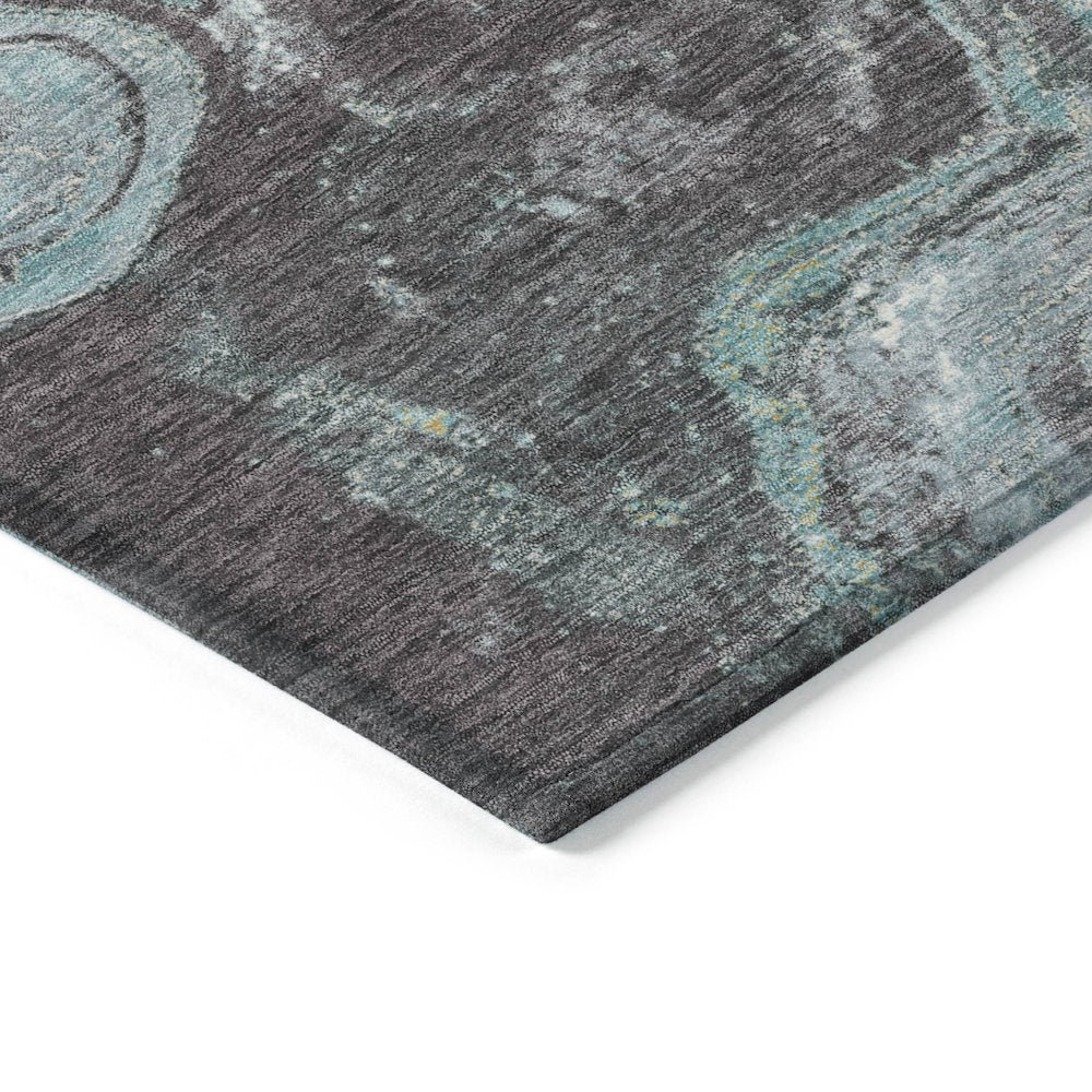 Machine Washable Indoor/Outdoor Chantille Teal 2'3" x 7'6" Runner Rug