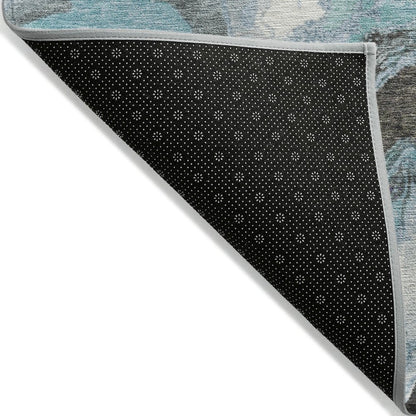 Machine Washable Indoor/Outdoor Chantille Teal 2'3" x 7'6" Runner Rug