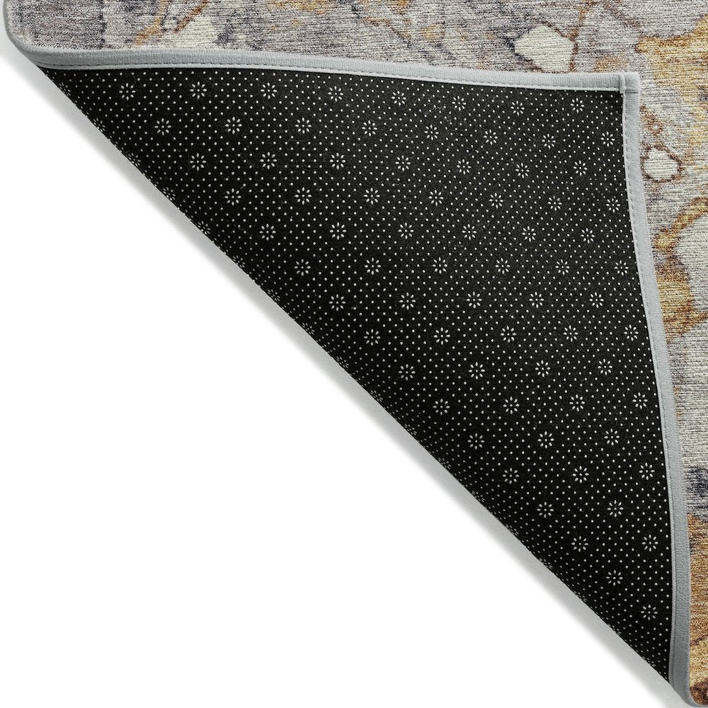 Machine Washable Indoor/Outdoor Chantille Gold 2'3" x 7'6" Runner Rug