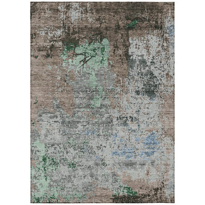 Machine Washable Indoor/Outdoor Chantille Taupe 3' x 5' Rug