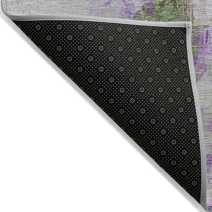 Machine Washable Indoor/Outdoor Chantille Purple 2'3" x 7'6" Runner Rug