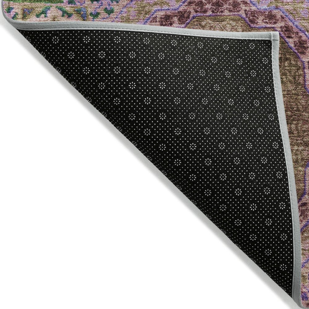 Machine Washable Indoor/Outdoor Chantille Pink 2'3" x 7'6" Runner Rug