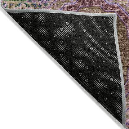 Machine Washable Indoor/Outdoor Chantille Pink 2'3" x 7'6" Runner Rug