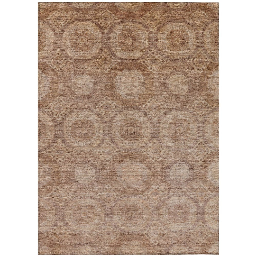 Machine Washable Indoor/Outdoor Chantille Copper 3' x 5' Rug