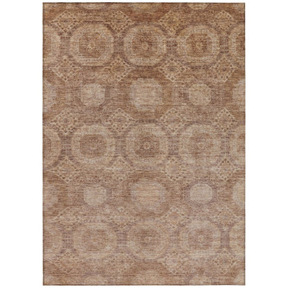 Machine Washable Indoor/Outdoor Chantille Copper 3' x 5' Rug