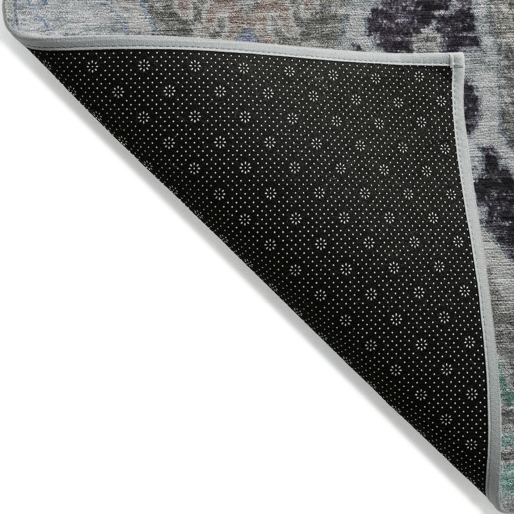 Machine Washable Indoor/Outdoor Chantille Pewter 2'3" x 7'6" Runner Rug