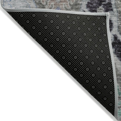Machine Washable Indoor/Outdoor Chantille Pewter 2'3" x 7'6" Runner Rug