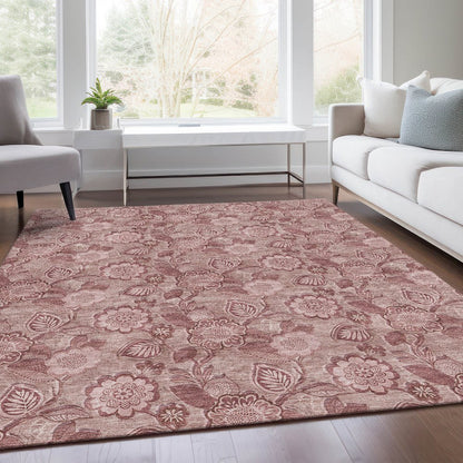Machine Washable Indoor/Outdoor Chantille Blush 3' x 5' Rug