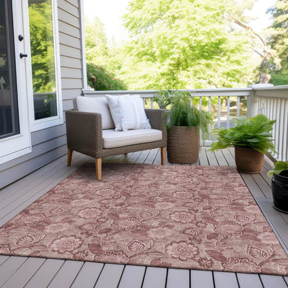 Machine Washable Indoor/Outdoor Chantille Blush 3' x 5' Rug