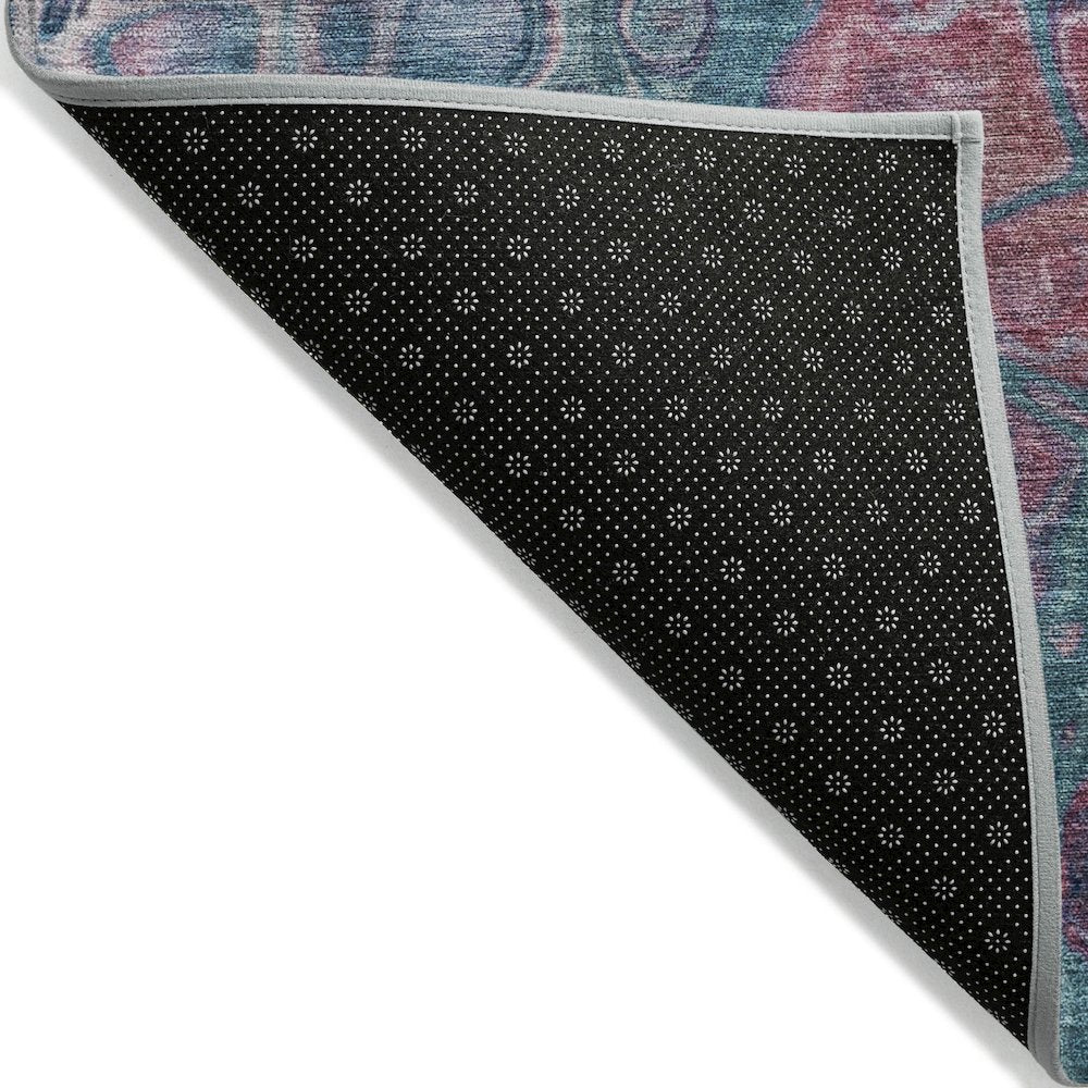 Machine Washable Indoor/Outdoor Chantille Teal 2'3" x 7'6" Runner Rug