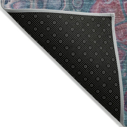 Machine Washable Indoor/Outdoor Chantille Teal 2'3" x 7'6" Runner Rug