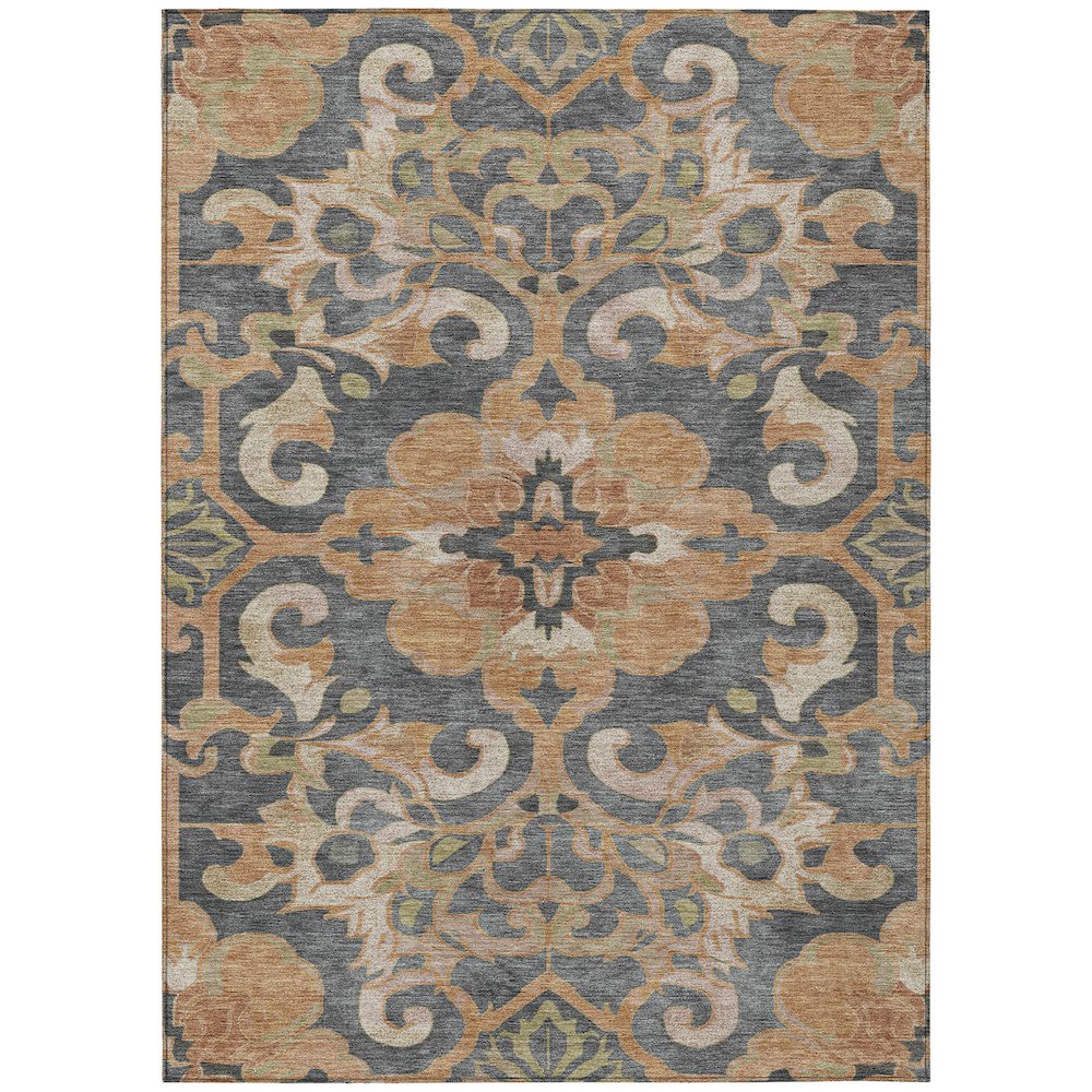 Machine Washable Indoor/Outdoor Chantille Terracotta 3' x 5' Rug