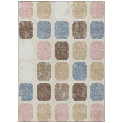 Machine Washable Indoor/Outdoor Chantille Linen 3' x 5' Rug