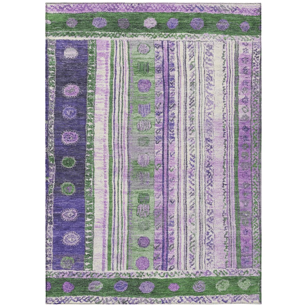 Machine Washable Indoor/Outdoor Chantille Green 3' x 5' Rug
