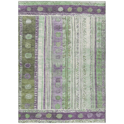 Machine Washable Indoor/Outdoor Chantille Purple 3' x 5' Rug