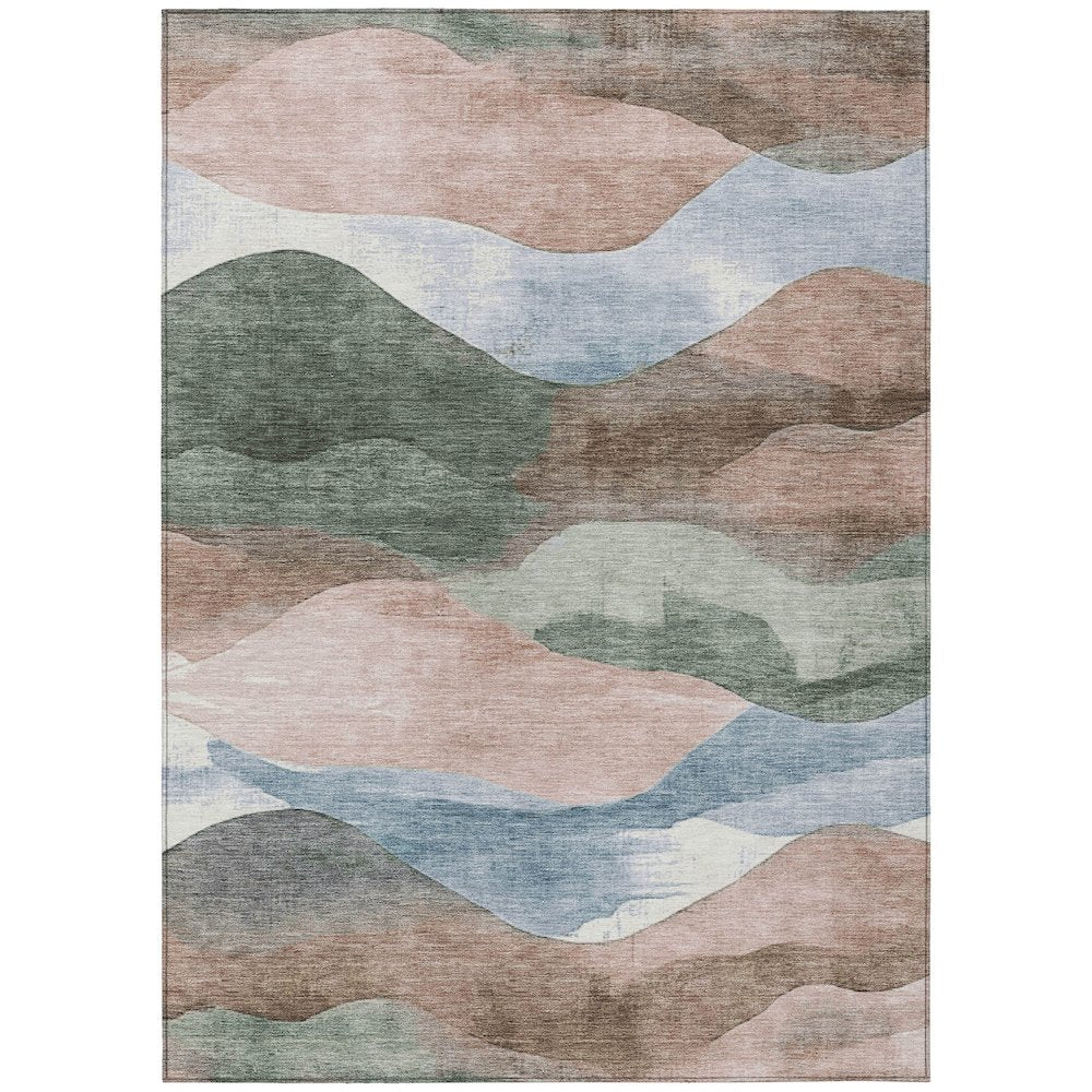 Machine Washable Indoor/Outdoor Chantille Salmon 3' x 5' Rug